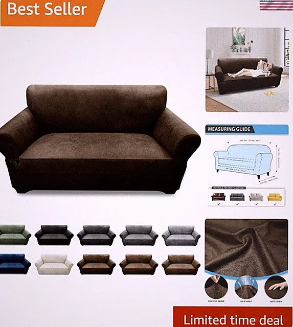 Contemporary 1-Piece Loveseat Slipcover – Soft & Easy Care Furniture Shield
