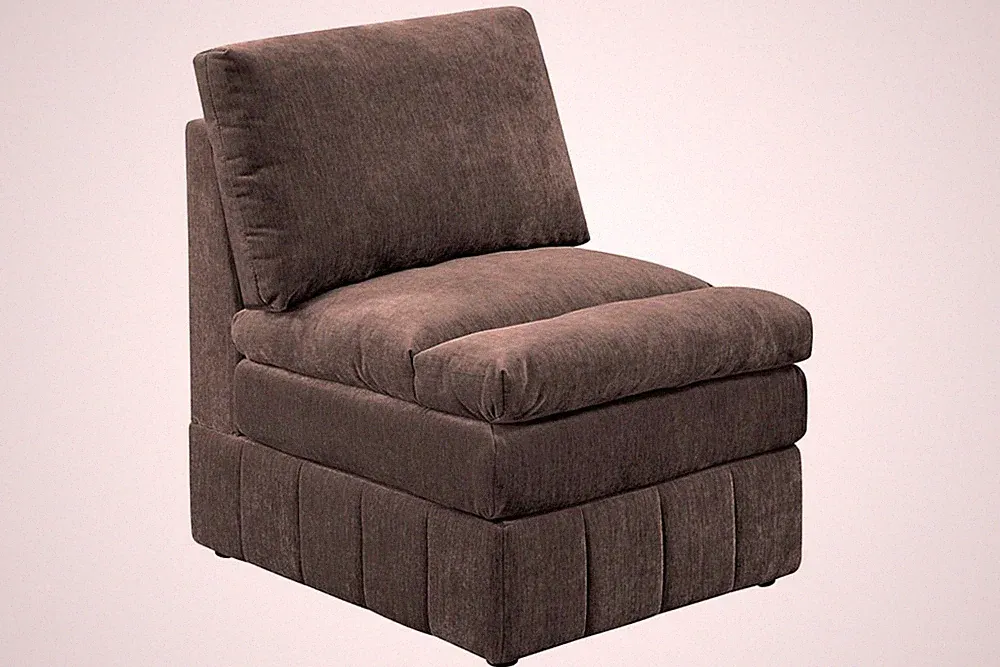Contemporary 1pc Armless Chair Modular Chair Sectional Sofa Living Room Furnitur