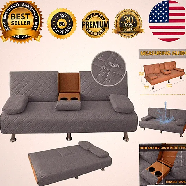 Contemporary 4-Piece Waterproof Sofa Bed Cover - Perfect for Daily Use Grey