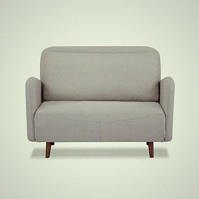 Contemporary Linen Convertible Chair Beige Storage Removable Armrests Sleeper