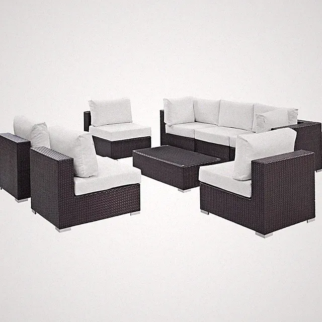 Convene 8 Piece Outdoor Patio Sectional Set
