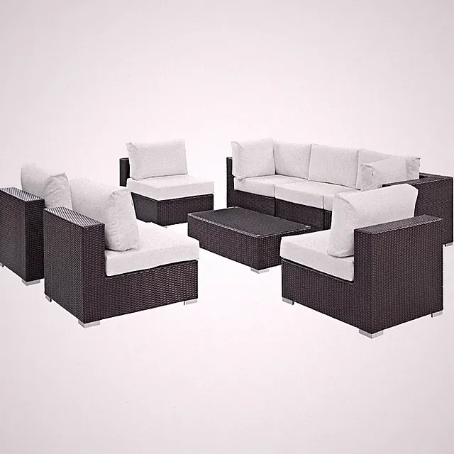 Convene 8 Piece Outdoor Patio Sectional Set