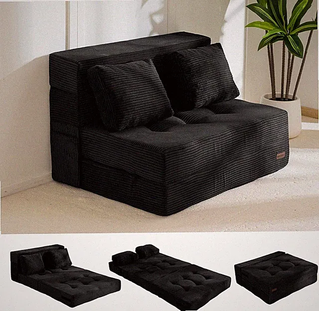 Convertible Fold Out Loveseat Sofa Bed Couch Pillow 4 in 1