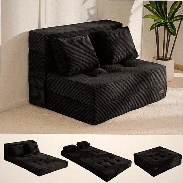 Convertible Fold Out Loveseat Sofa Bed Couch Pillow 4 in 1