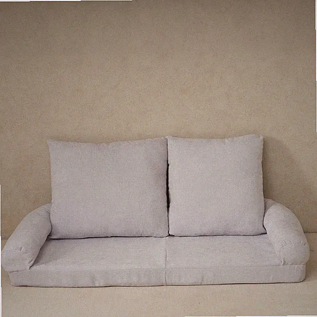 Convertible Fold-Out Single Sofa Bed, 18-Position Adjustable, White