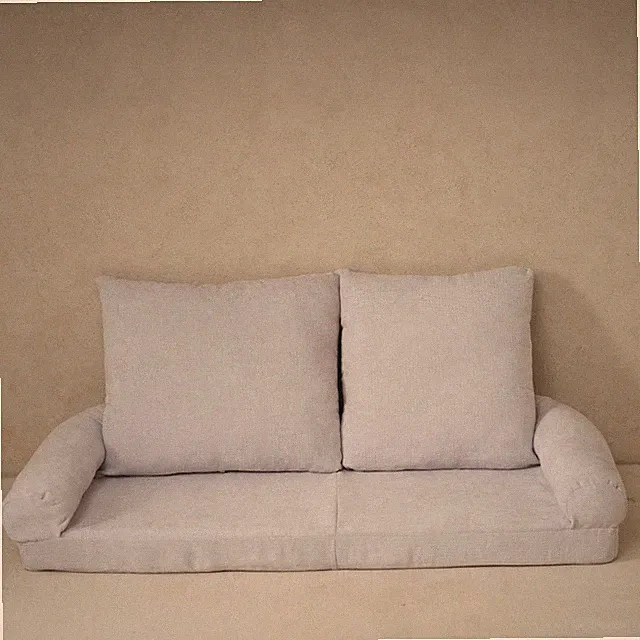 Convertible Fold-Out Single Sofa Bed, Adjustable 18 Positions, White