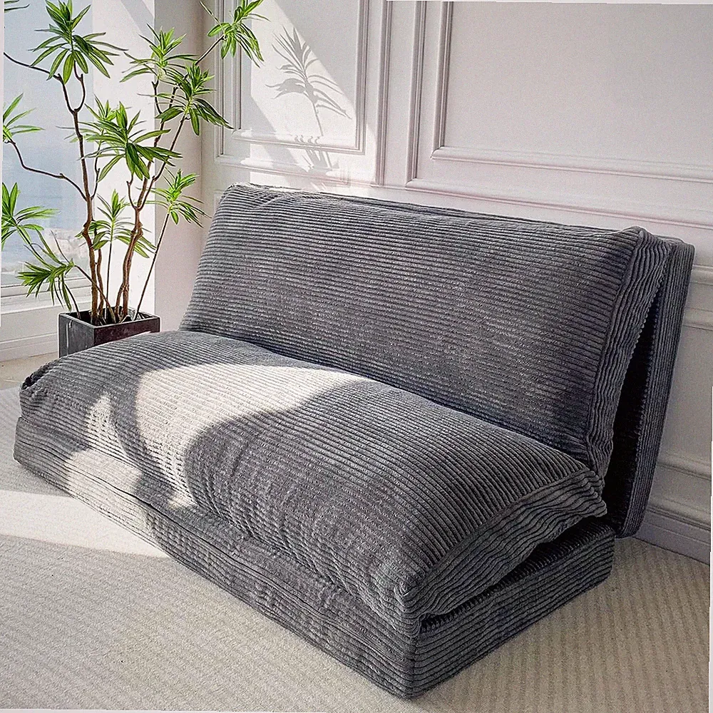 Convertible Folding Sofa Bed, Extra Thick Lounge Chair, Dark Grey, 54x95 Inch