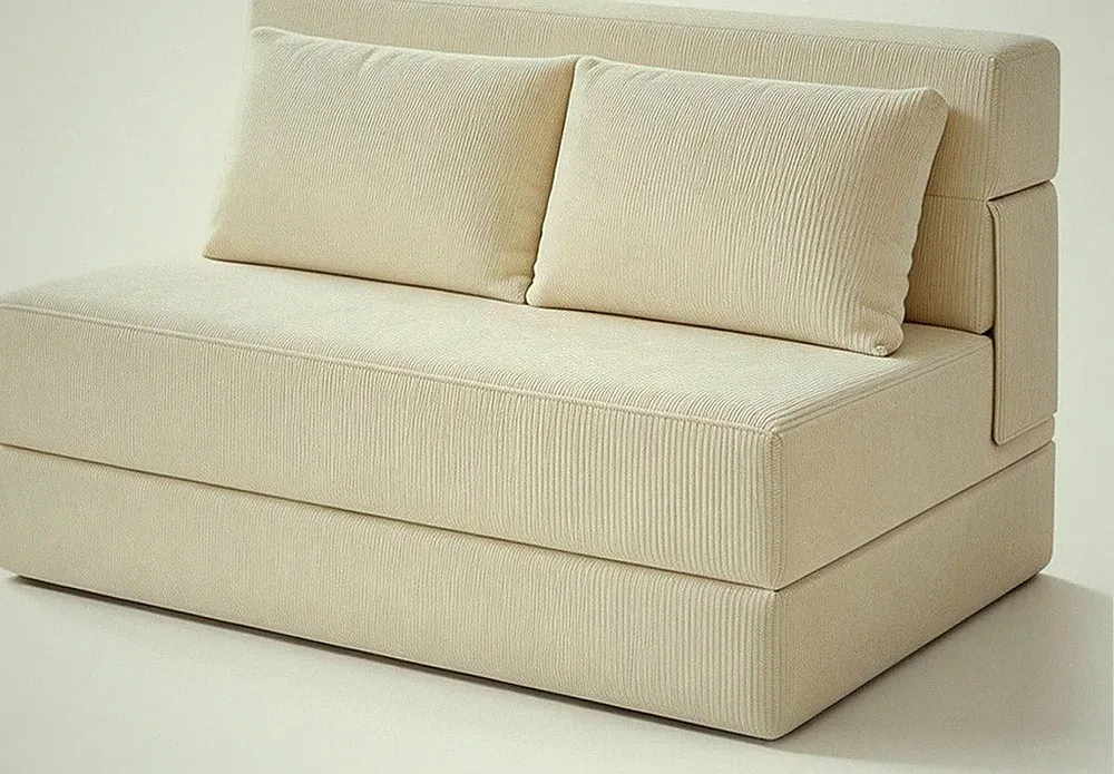 Convertible Folding Sofa Bed with Pillow, Memory Foam Lounge Chair, Twin XL