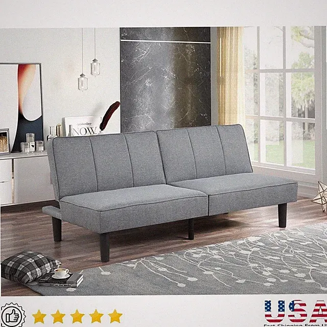 Convertible Futon Sofa Bed Modern Foam Easy Assembly Living Room Office New