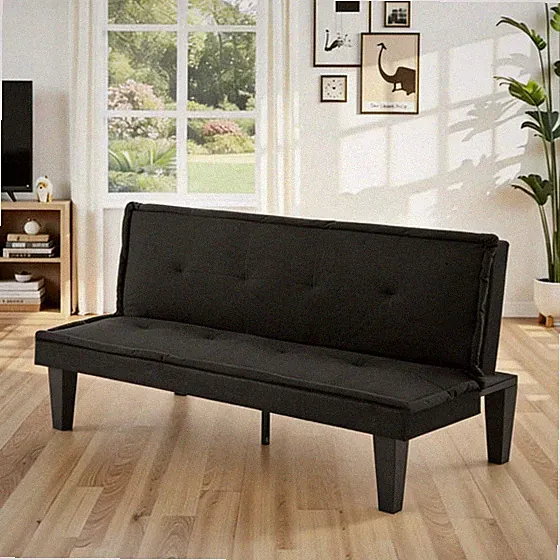 Convertible Futon Sofa Bed Multi-functional Adjustable Backrest Space Saver