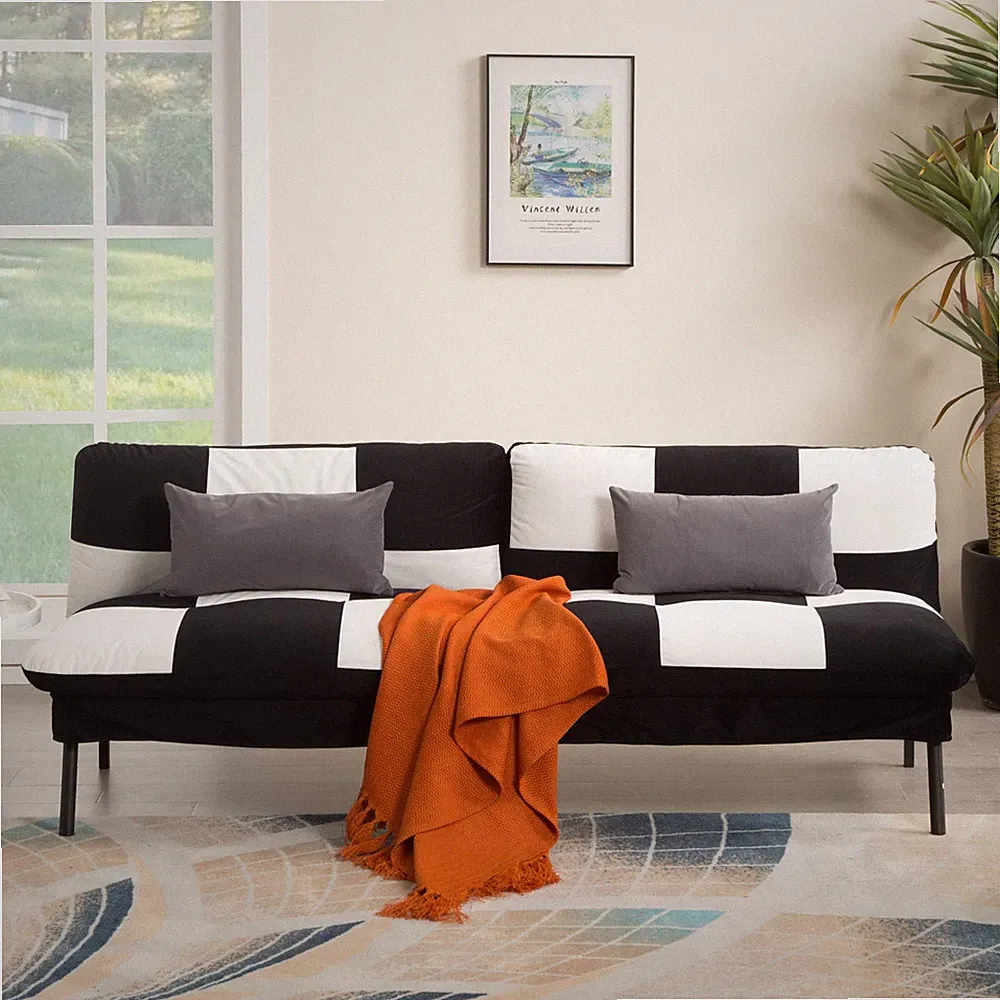 Convertible Futon Sofa Bed Twin Sleeper Velvet Split Back 5 Adjustable Positions
