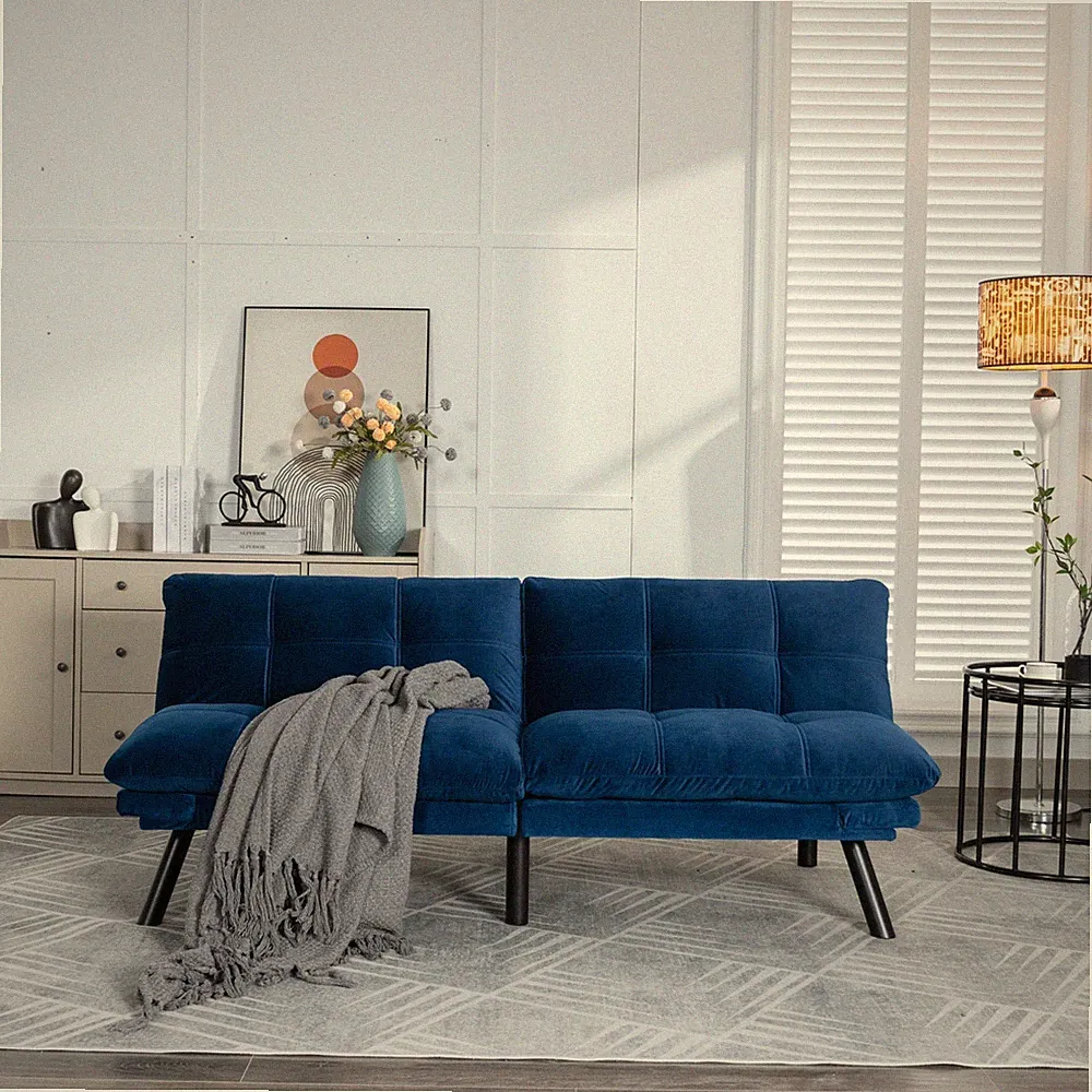 Convertible Home Soft Sleeper Sofa Bed Folding Modern Sofa Bed Pillow Top Arms
