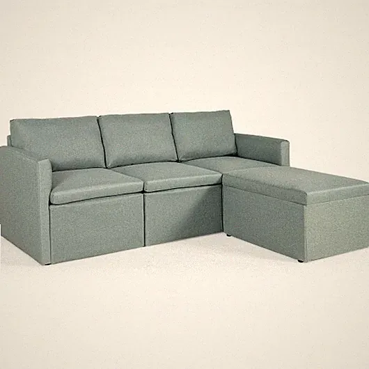 Convertible L-Shaped Sectional Sofa Couch with Reversible Chaise-Green
