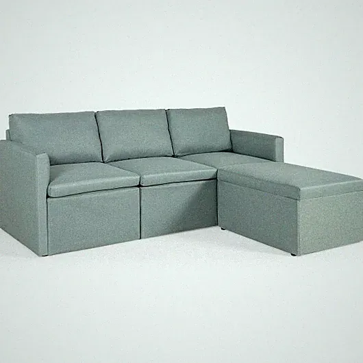 Convertible L-Shaped Sectional Sofa Couch with Reversible Chaise-Green - Color