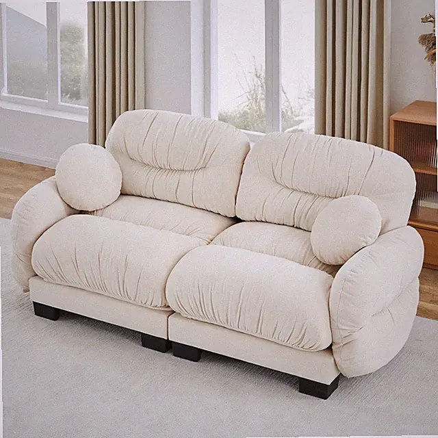 Convertible Modular Sectional Sofa Cozy Chenille Loveseat Couch for Small Space