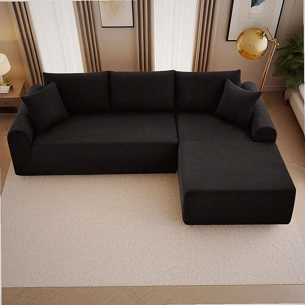 Convertible Modular Sectional Sofa, L-Shaped Boneless Couch with Chaise Lounge