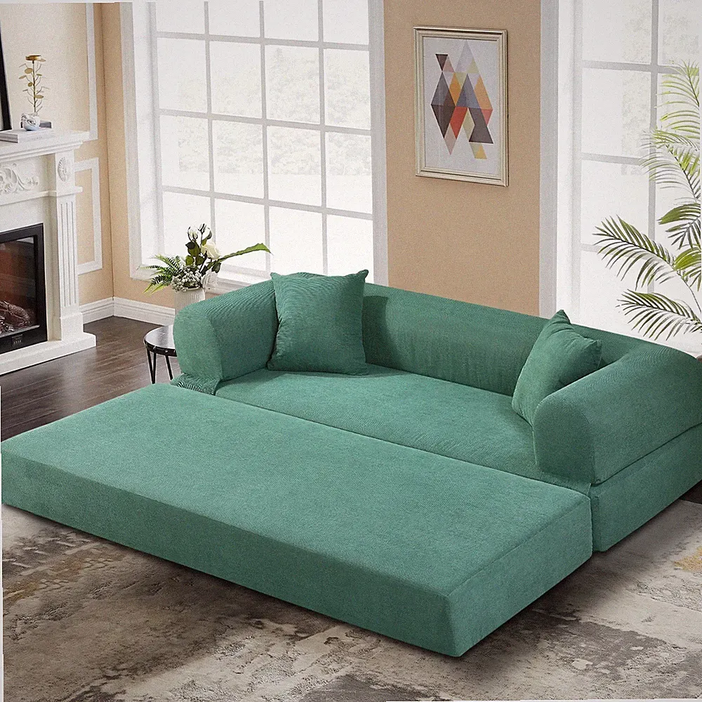 Convertible Modular Sofa with Pillows,Folding Sleeper Couch Bed for Living room