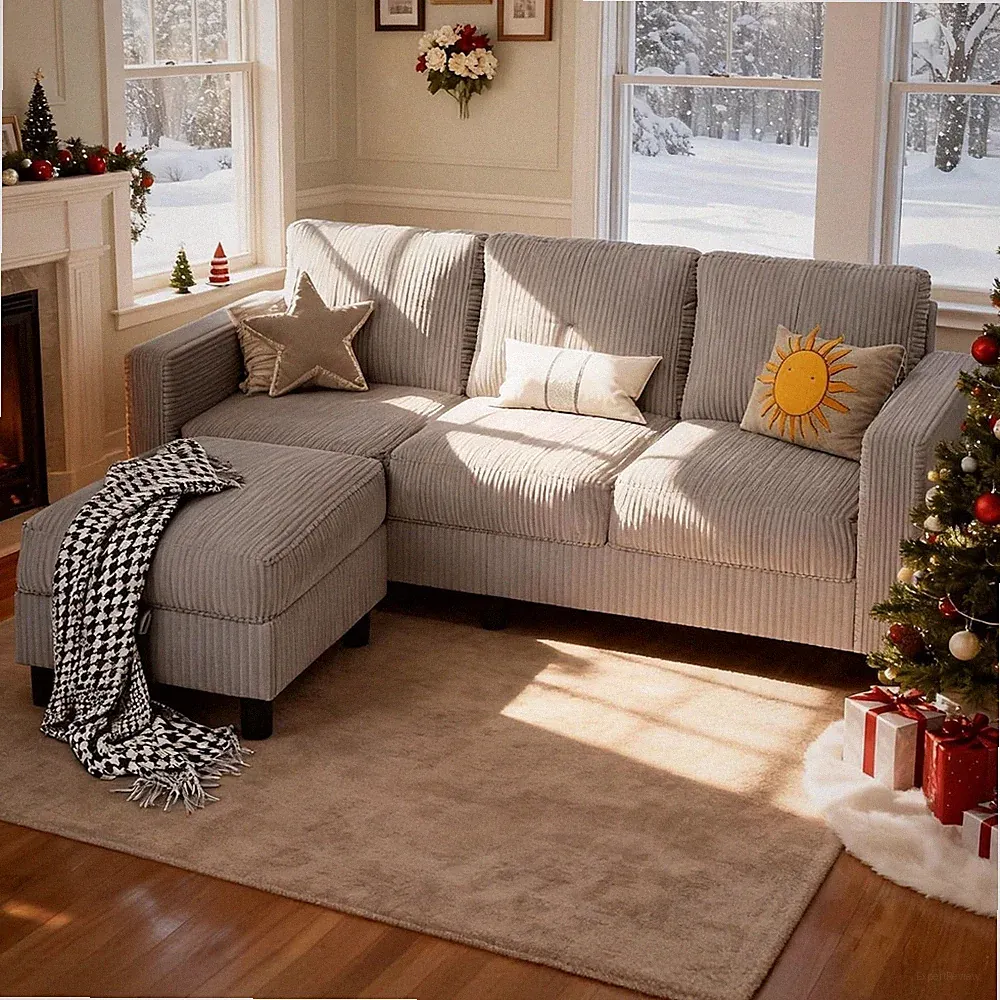 Convertible Sectional Sofa for Small Spaces L Shaped Modular Sofa