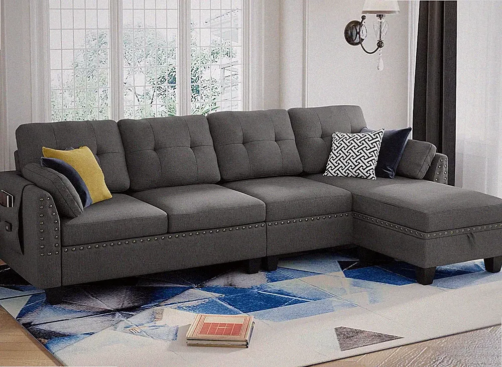 Convertible Sectional Sofa L Shaped Couch Reversible Sectional Couches for Livin