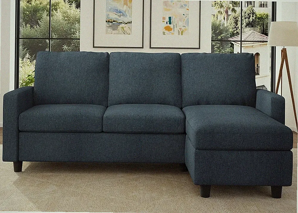 Convertible Sectional Sofa, L Shaped Couch with Reversible Chaise for Small Spac
