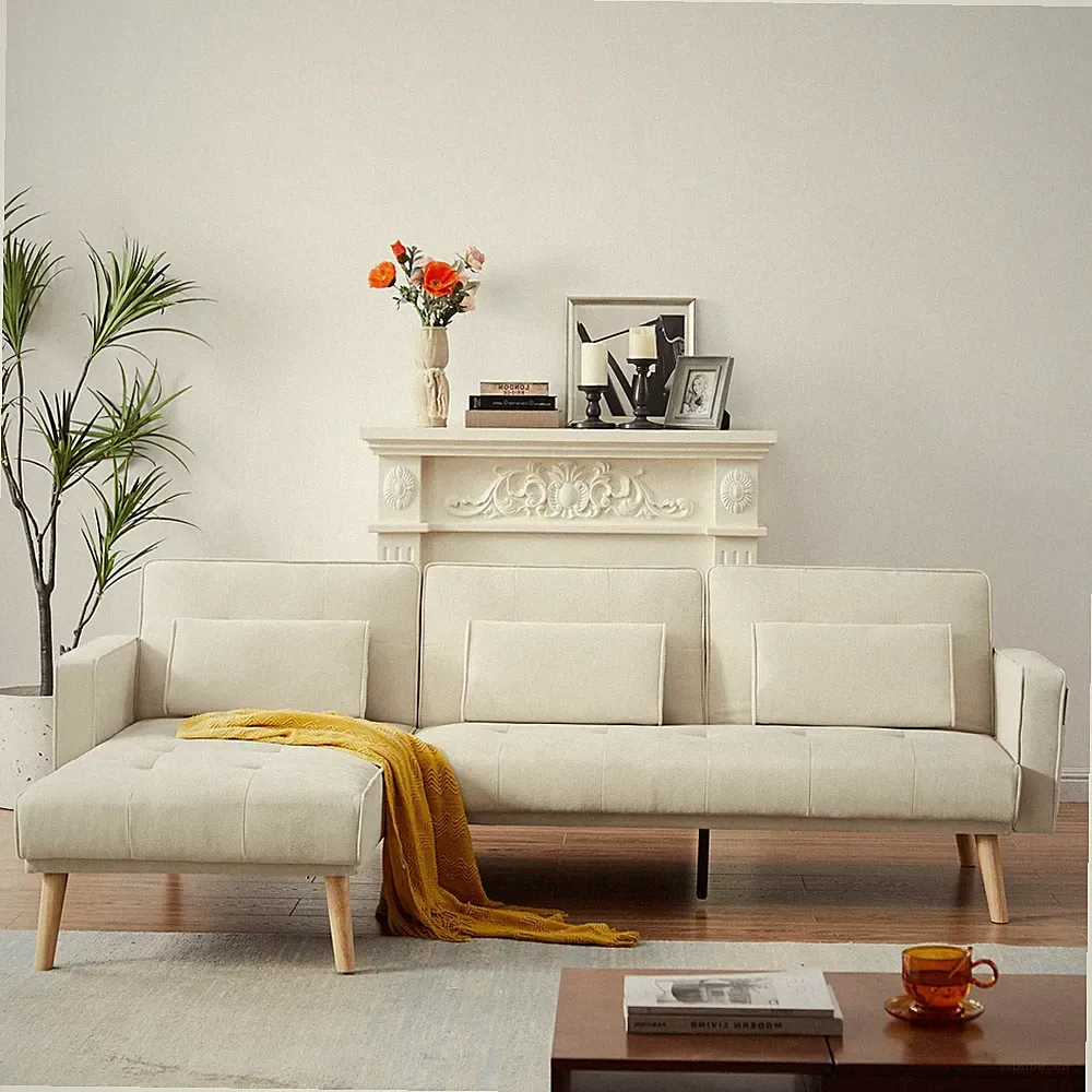 Convertible Sectional Sofa Sleeper, Left Facing L Shaped Sofa Counch For Living