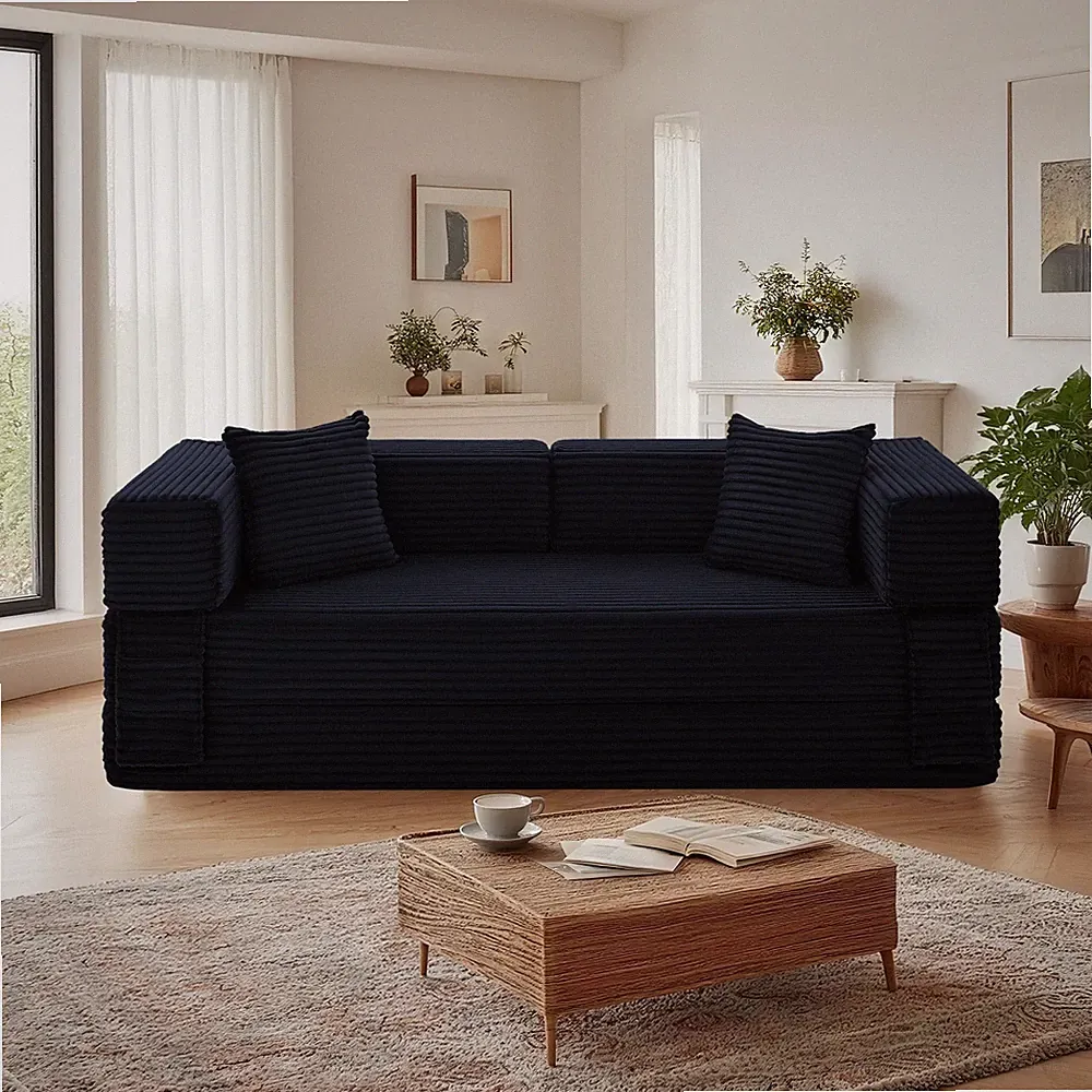 Convertible Sleeper Sofa Bed,Floor Folding Mattress Pull Out Bed for Living Room