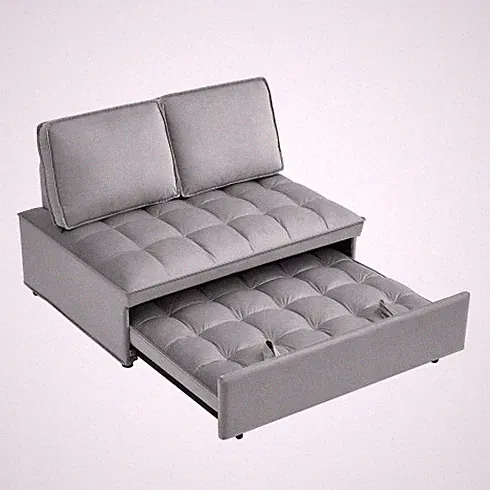 Convertible Sleeping Sofa Bed Double Seat Detachable Back Pull-Out Couch Lovesea