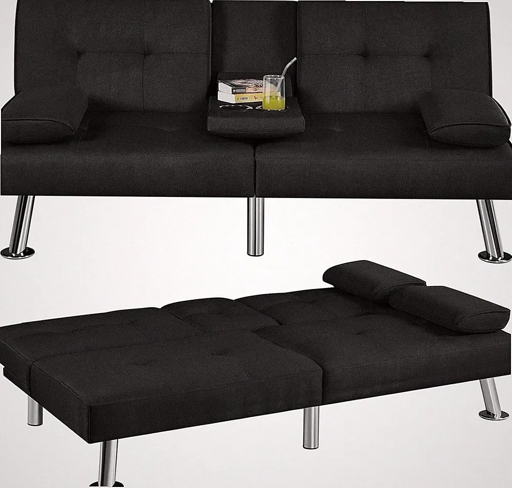 Convertible Sofa Bed Adjustable Fabric Couch Sleeper Modern Recliner Loveseat