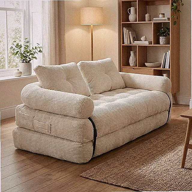 Convertible Sofa Bed Boneless Couch Floor Sofa Modular Loveseat Couch US Stock
