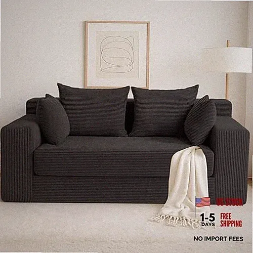 Convertible Sofa Bed, Boneless Loveseat Folding Couch Bed Foldable - 3 in 1