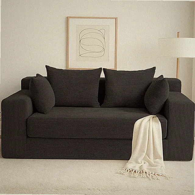 Convertible Sofa Bed, Boneless Loveseat Folding Couch Bed Foldable - 3 in 1 S...