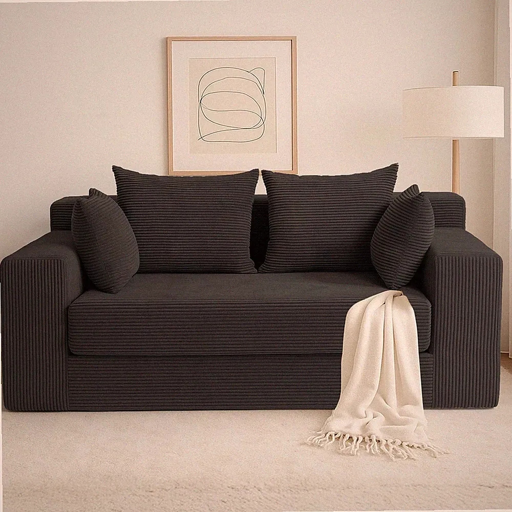 Convertible Sofa Bed, Boneless Loveseat Folding Couch Bed Foldable - 3 in 1 Smal
