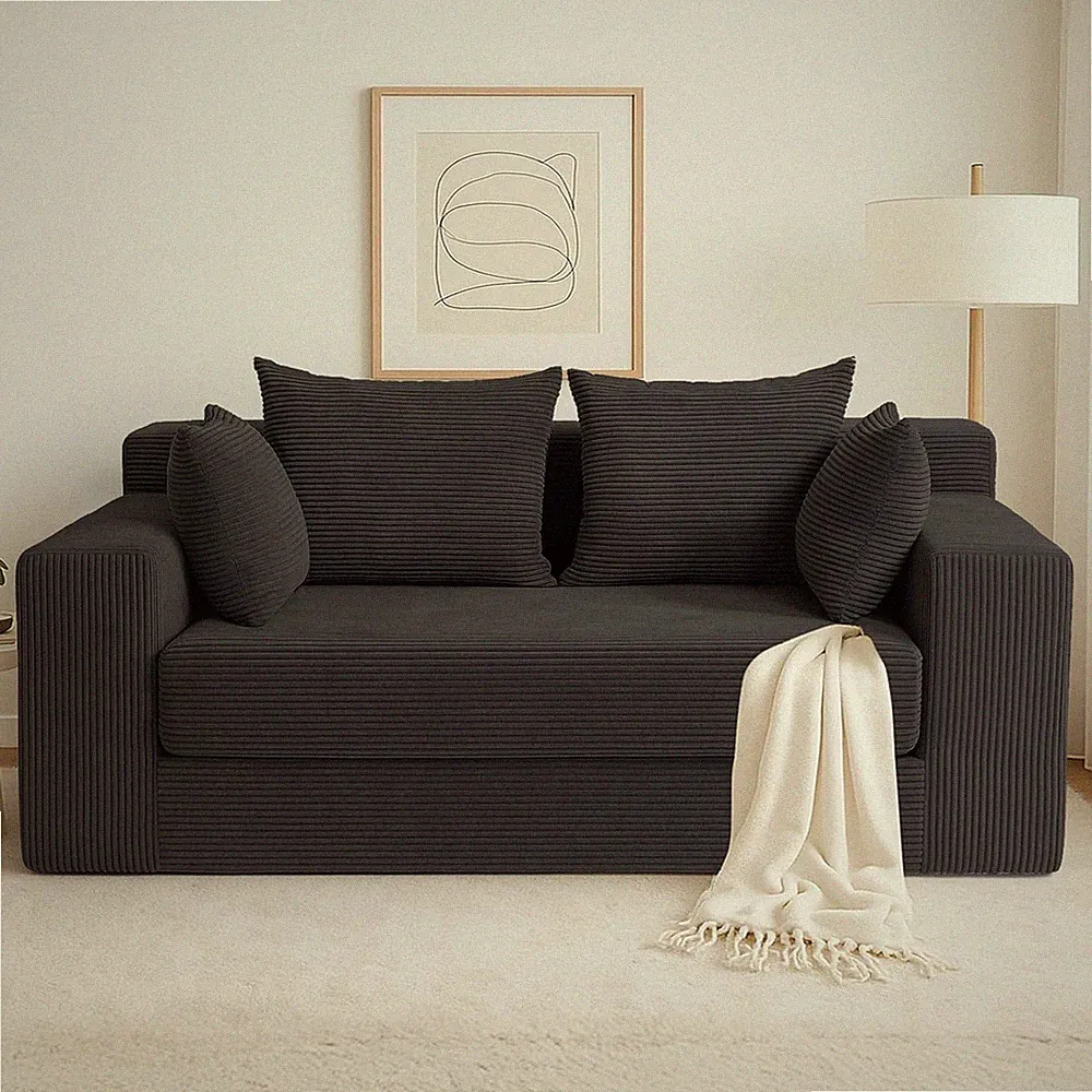 Convertible Sofa Bed Boneless Loveseat Folding Couch Bed Foldable 3 in 1 Small