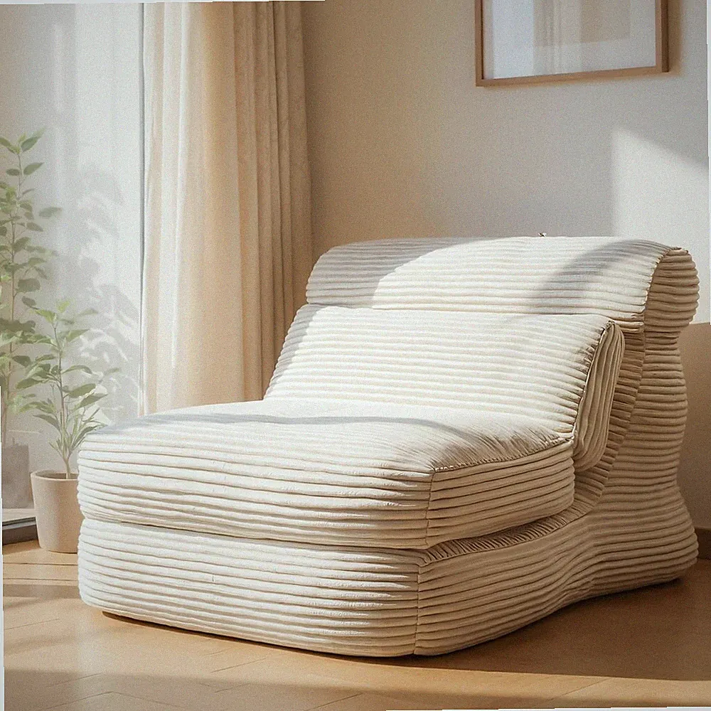 Convertible Sofa Bed Couch Folding Sofa Bed in Corduroy,Space Saving Floor Bed