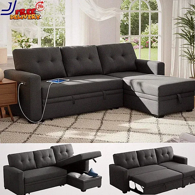Convertible Sofa Bed Couches for Living Room 82"Sleeper Sofa with Pull Out Couch