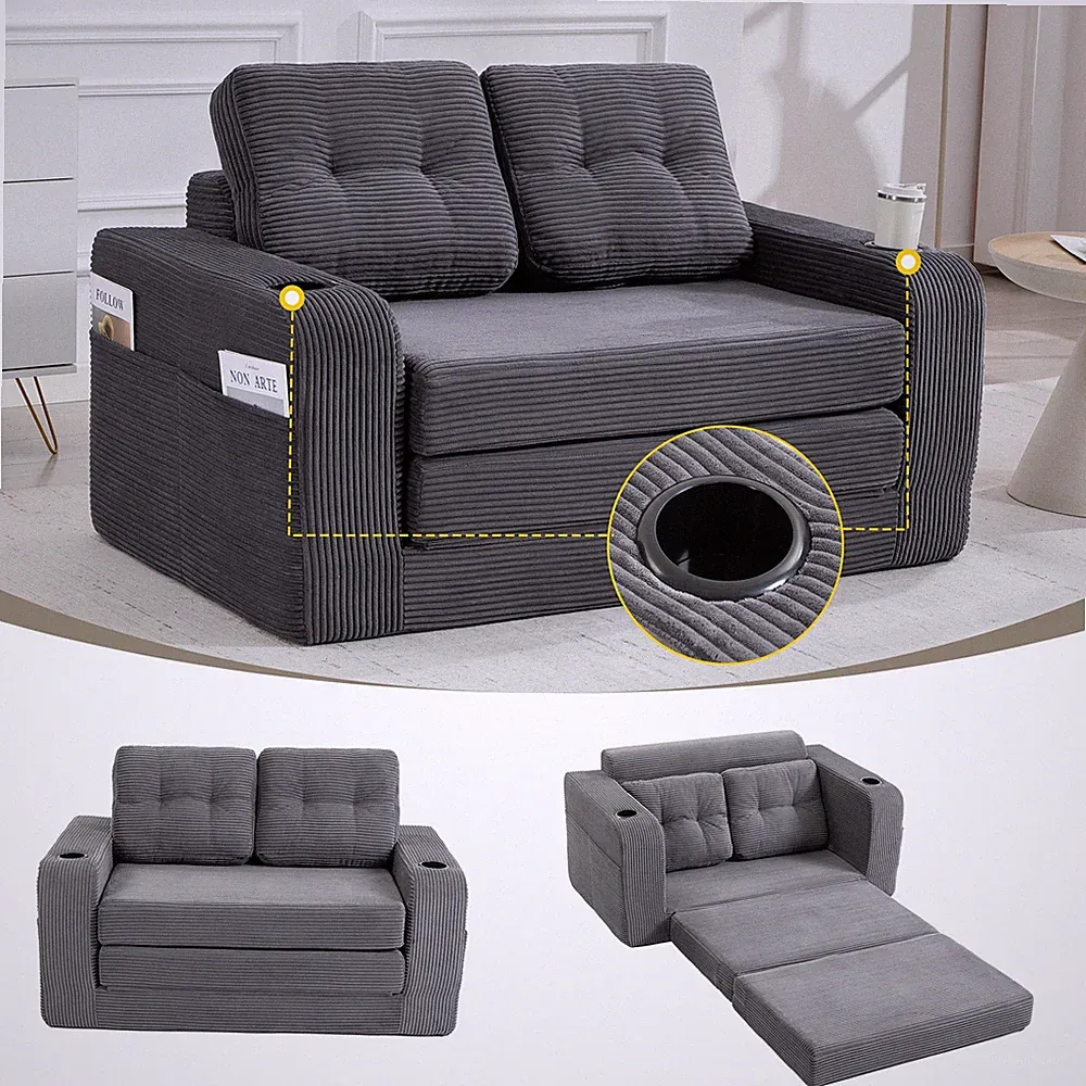Convertible Sofa Bed,Expandable double Sofa Bed,2 in 1 Convertible Sofa Bed,Fo