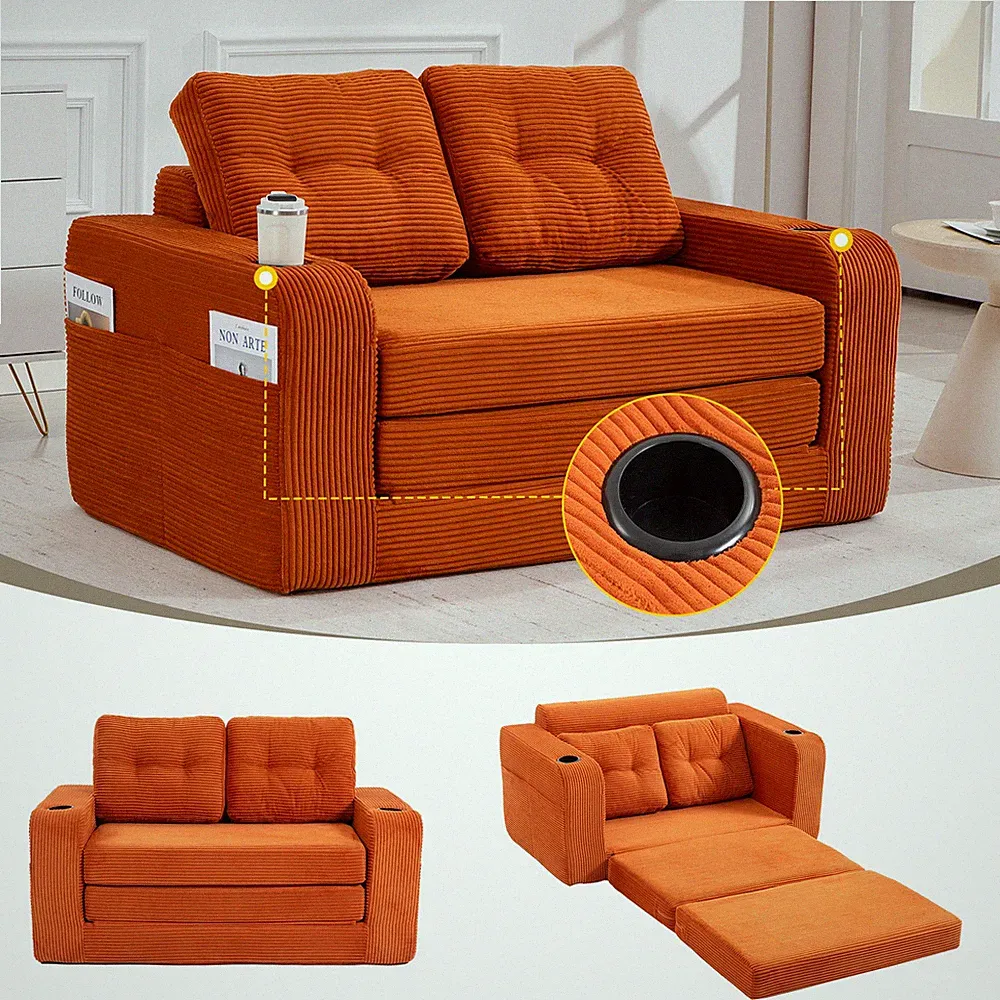 Convertible Sofa Bed,Expandable double Sofa Bed,2 in 1 Convertible Sofa Bed,Fol