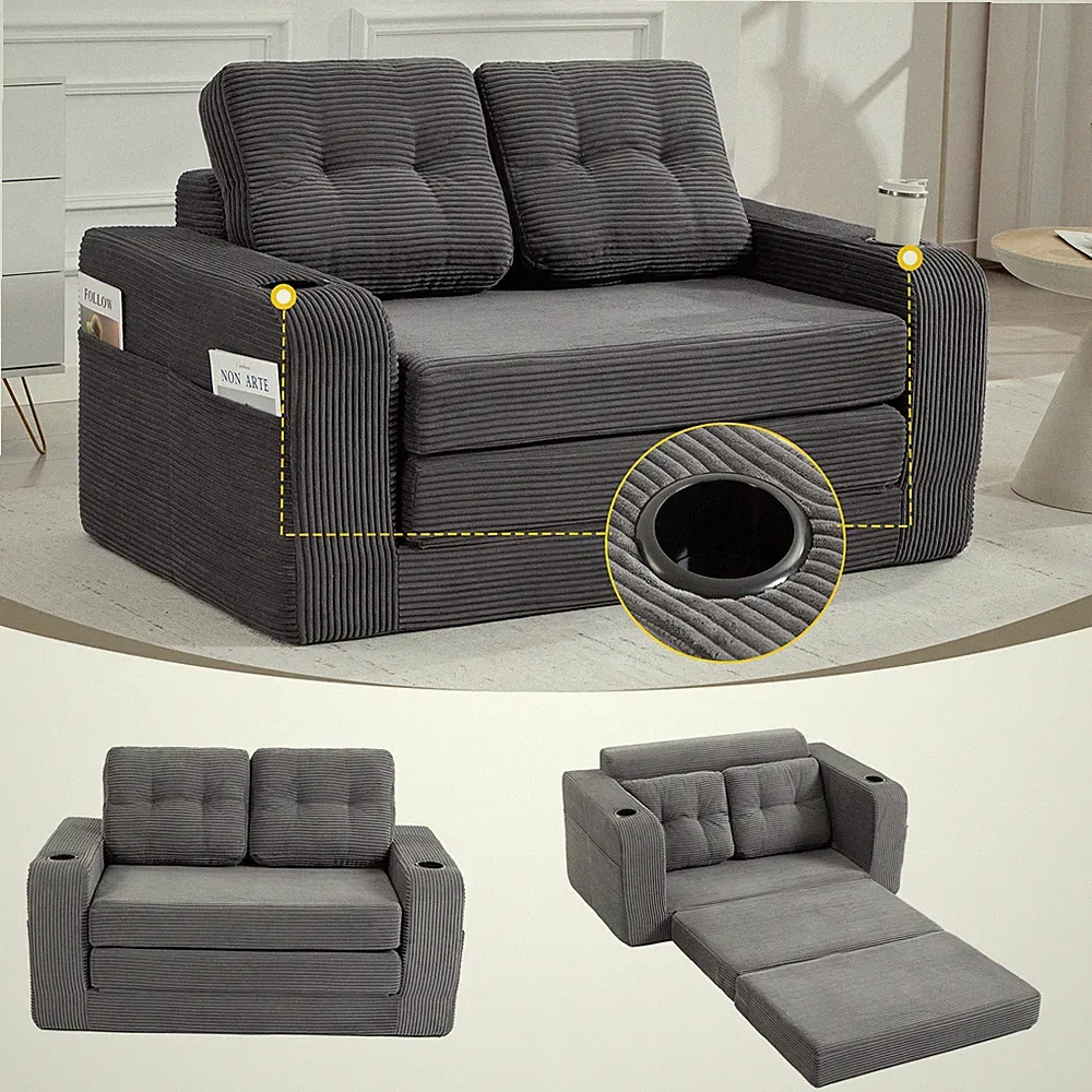 Convertible Sofa Bed,Expandable double Sofa Bed,2 in 1 Convertible Sofa Bed,Fold