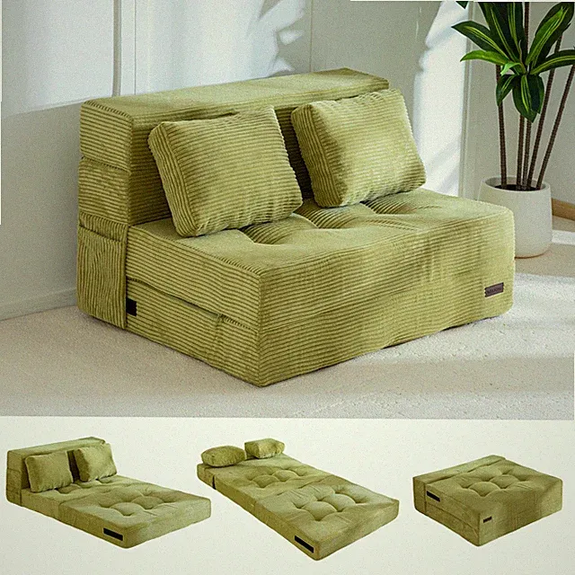 Convertible Sofa Bed, Fold Out Sofa Couch with Pillow for Adults