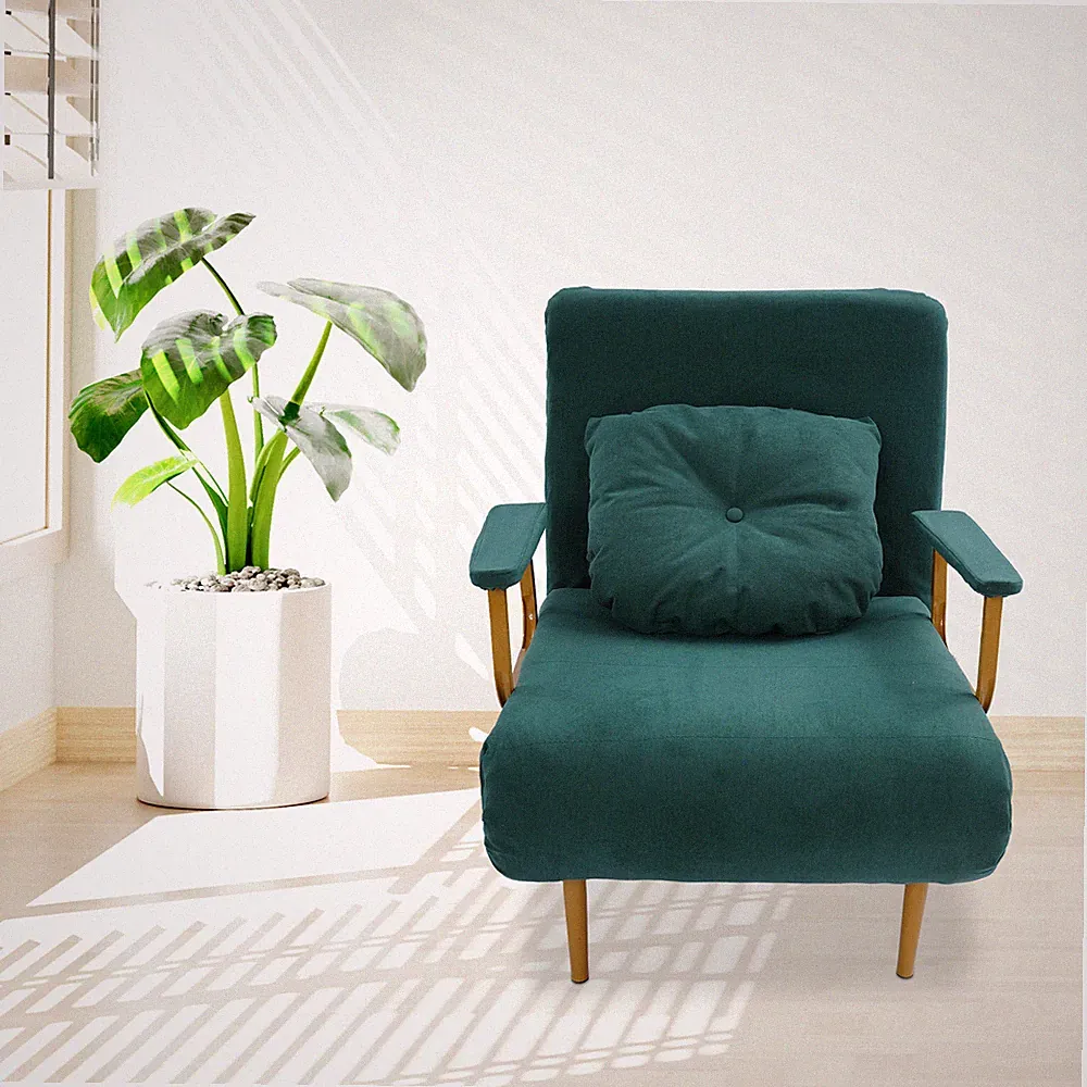 Convertible Sofa Bed with Adjustable Backrest and Stylish Design