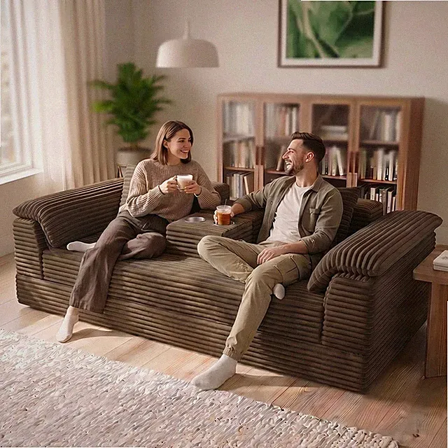 Convertible Sofa Bed,Folding Lounger Boneless Sofa Couch ,Floor Sofa W/CupHolder
