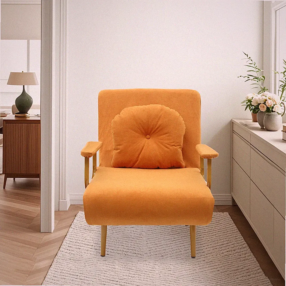 Convertible Sofa Bed Folding Sleeper Sofa Chair w/ 1* Pillow 26.8*28.4*32.7in
