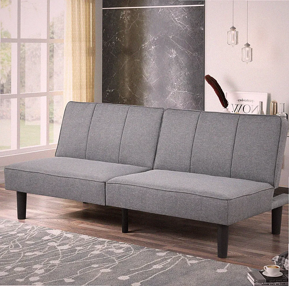 Convertible Sofa Bed Sleeper Couch Futon High-Density Foam Mattress Condo Dorm