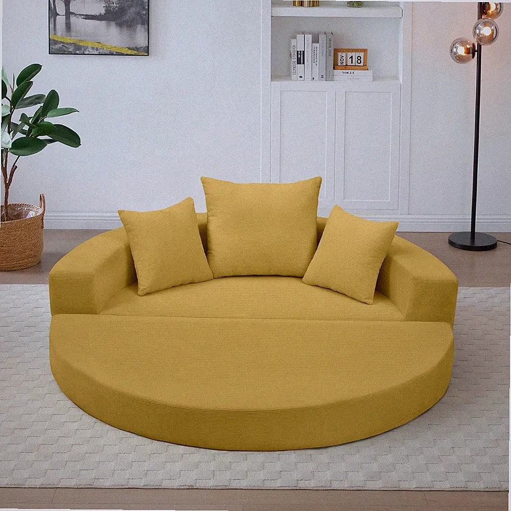 Convertible Sofa Bed Sleeper Futon Couch Floor Lounge Loveseat With Pillows