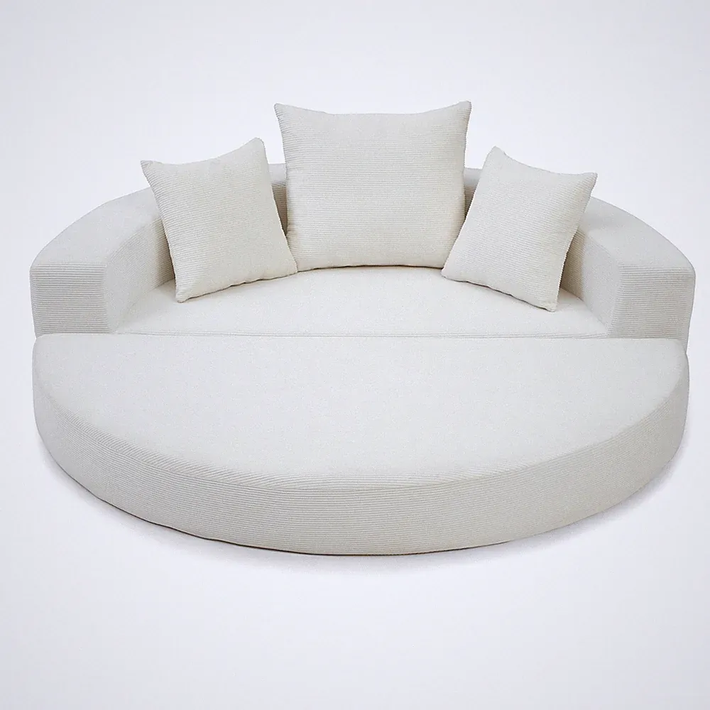 Convertible Sofa Bed Sleeper Futon Couch Floor Lounge Loveseat With Pillows