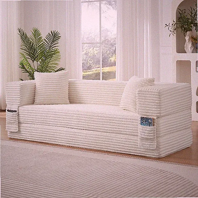 Convertible Sofa Bed Sleeper Space Saving Bed Frame Couch for Small Spaces