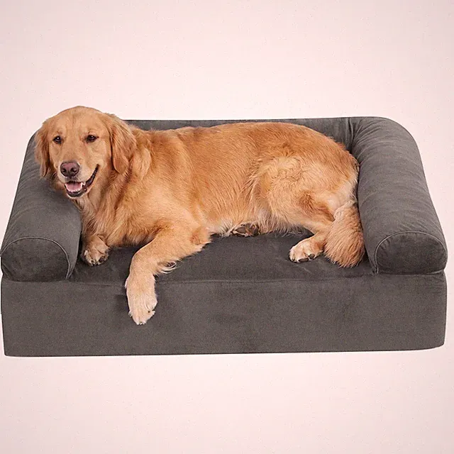 Cooling Gel Memory Foam Dog Bed w/Bolsters, Washable Cover & Non-slip Bottom