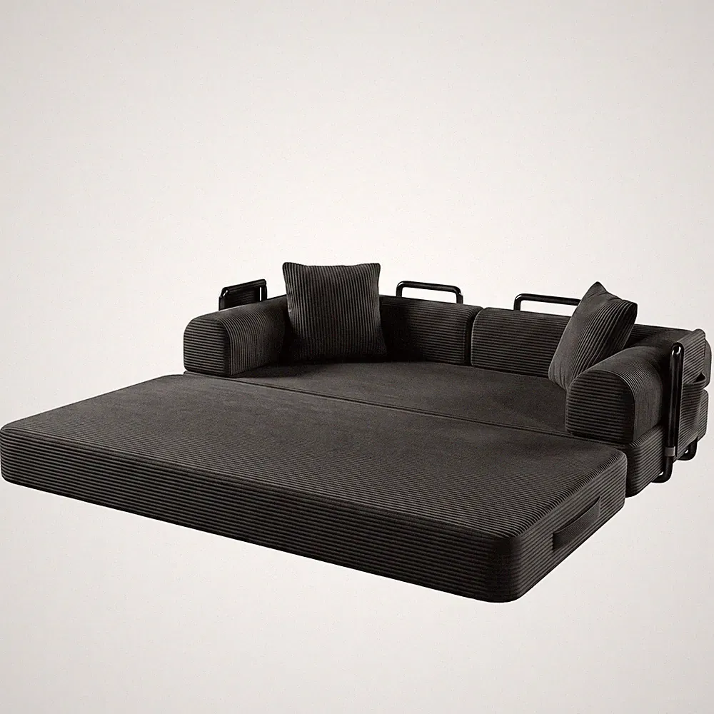 Corduroy Convertible 2/3 Seater Floor Sofa Bed Sleeper Couch King Size Washable
