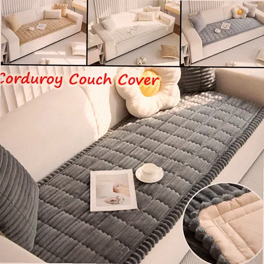 Corduroy Couch Covers Sofa Cushion Protector for Pets, Dog Bed Cover Pet Blanket