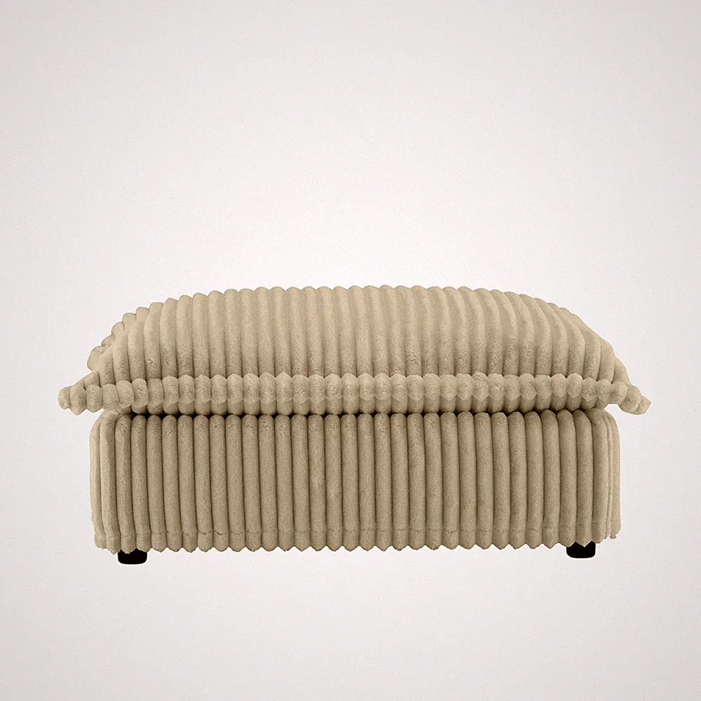 Corduroy Sectional Sofa with Storage Ottoman & Chaise, Camel, Modern